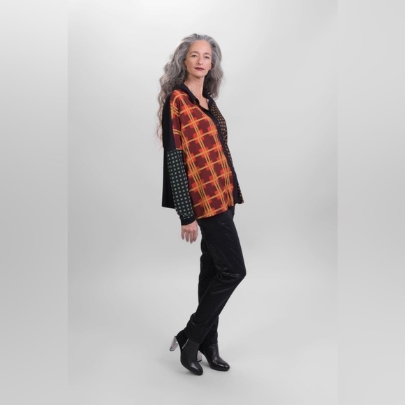 Alembika Multi Check Blouse size S - Picture 7 of 16